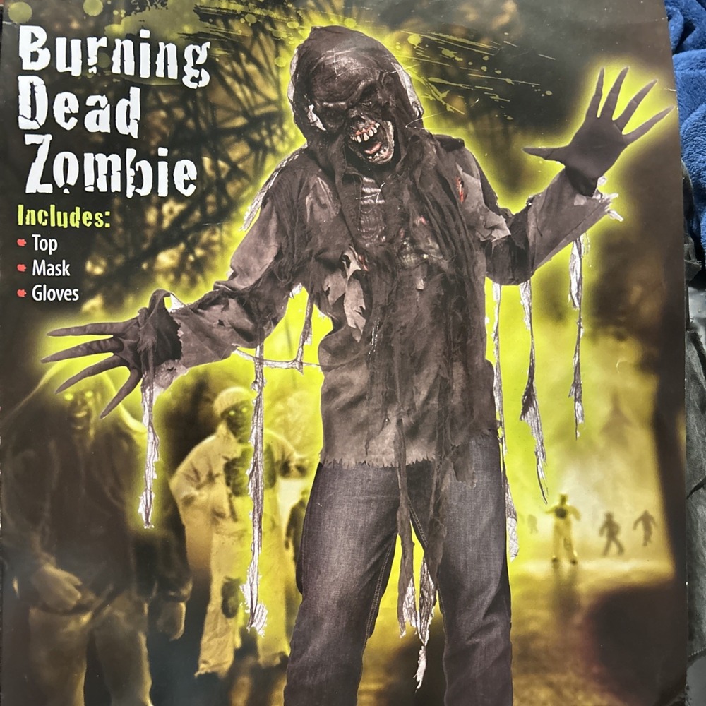 New Burning Walking Dead Zombie undead Horor Mask Halloween Costume Men Med